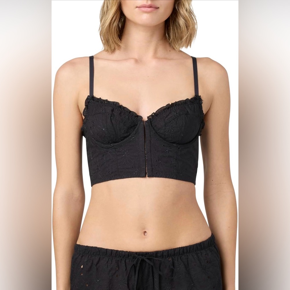 florence by mills Womens Sweet Bloom Collection Eyelet Bustier Bra